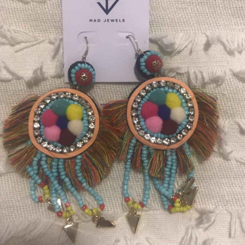 Earrings Mad jewels colorful boho earrings